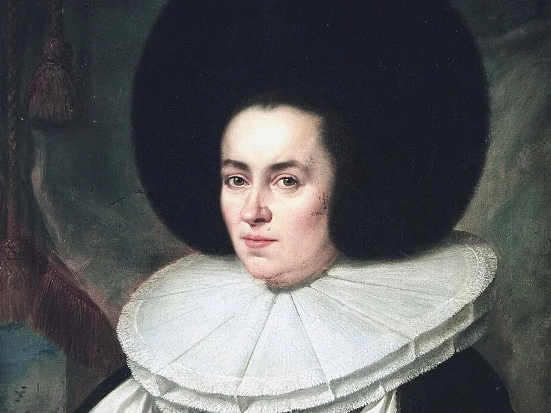 1624-Pieter Nijs - Ritratto di una dama in costume della Germania meridionale